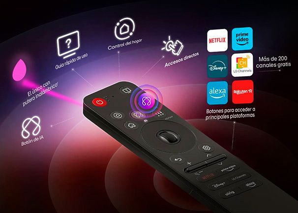 LG OLED65C56LB precio. Control inteligente con el mando Magic Remote
