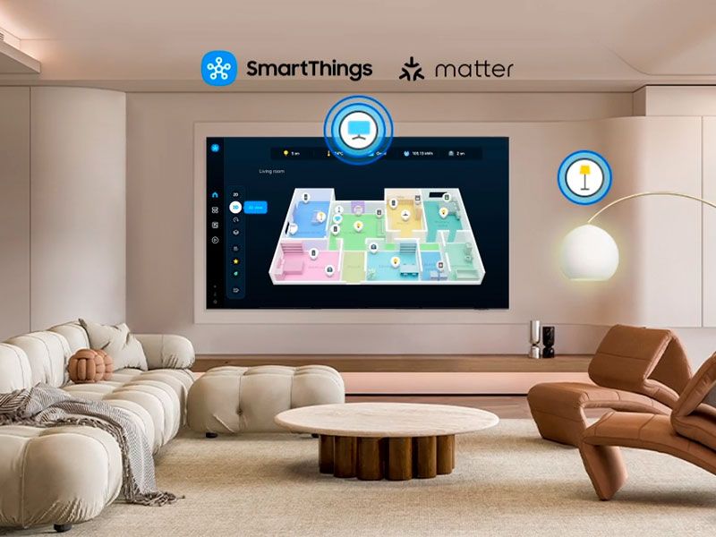 Samsung TQ55QN74FATXXC precio. Controla tu casa desde tu TV. SmartThings